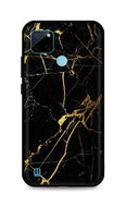 TopQ Cover LUXURY Realme C21Y solid Marble black-gold 69748 - Phone Cover