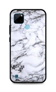 TopQ Cover LUXURY Realme C21Y solid Marble White 69743 - Phone Cover