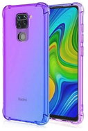 TopQ Cover Xiaomi Redmi Note 9 silicone Shock rainbow purple-blue 50159 - Phone Cover