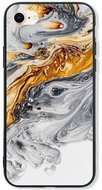TopQ Cover LUXURY iPhone SE 2020 solid Marble grey-gold 49248 - Phone Cover