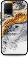 TopQ Cover LUXURY Vivo Y33s solid Marble grey-gold 69409 - Phone Cover