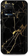 TopQ Cover LUXURY Vivo Y33s solid Marble black-gold 69408 - Phone Cover