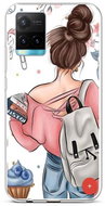 TopQ Cover Vivo Y33s silicone Girl 69155 - Phone Cover