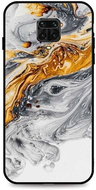 TopQ Cover LUXURY Xiaomi Redmi Note 9 Pro solid Marble grey-gold 50002 - Phone Cover