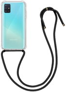 TopQ Cover Samsung A51 silicone with black cord transparent 49701 - Phone Cover
