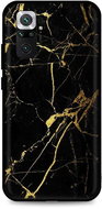 TopQ Cover LUXURY Xiaomi Redmi Note 10 Pro solid Marble black-gold 58027 - Phone Cover