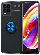 TopQ Cover Realme 8 silicone black with blue ring 61649 - Phone Cover