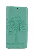 TopQ Puzdro Xiaomi Poco M4 Pro 5G knižkové Zelené strom sovičky 70938 - Puzdro na mobil