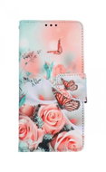 TopQ Case Vivo Y21s booklet Rose with butterfly 70645 - Phone Case