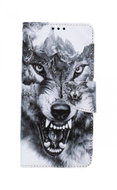 TopQ Case Vivo Y21s booklet Black and white wolf 70489 - Phone Case
