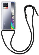 TopQ Cover Realme 8 silicone with black cord transparent 61214 - Phone Cover
