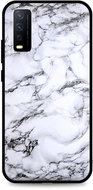 TopQ Cover LUXURY Vivo Y11s solid Marble White 71542 - Phone Cover