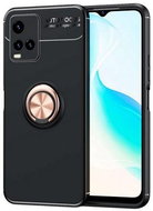 TopQ Cover Vivo Y21s silicone black with copper ring 69338 - Phone Cover