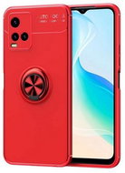 TopQ Cover Vivo Y21s silicone Red with Red ring 69337 - Phone Cover