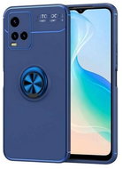 TopQ Cover Vivo Y21s silicone blue with blue ring 69336 - Phone Cover