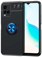TopQ Cover Vivo Y21s silicone black with blue ring 69335 - Phone Cover