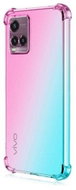TopQ Cover Vivo Y33s silicone Shock rainbow mint-pink 71580 - Phone Cover