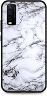 TopQ Cover LUXURY Vivo Y20s solid Marble White 70895 - Phone Cover