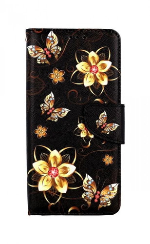TopQ Case Realme C25Y booklet Golden flowers 70357 - Phone Case - Main image