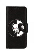TopQ Case Vivo Y11s booklet Black and white pitbull 71373 - Phone Case