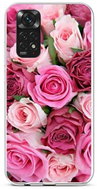 TopQ Cover Xiaomi Redmi Note 11 silicone Pink rosettes 71844 - Phone Cover