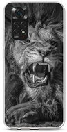 TopQ Cover Xiaomi Redmi Note 11 silicone Black and white lion 71831 - Phone Cover