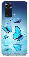 TopQ Cover Xiaomi Redmi Note 11 silicone Blue butterflies 71830 - Phone Cover