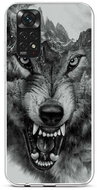 TopQ Cover Xiaomi Redmi Note 11 silicone Black and white wolf 71789 - Phone Cover