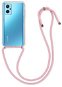 TopQ Kryt Realme 9i silikón s ružovou šnúrkou priehľadný 72945 - Kryt na mobil