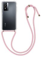 TopQ Kryt Vivo Y76 5G silikón s ružovou šnúrkou priehľadný 72286 - Kryt na mobil