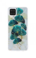 TopQ Cover Gold Glam Samsung A12 silicone Leaves 70322 - Phone Cover