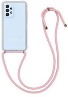 TopQ Cover Samsung A53 5G silicone with pink cord transparent 73153 - Phone Cover