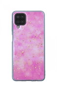 TopQ Cover Gold Glam Samsung A12 silicone Pink Hearts 70324 - Phone Cover