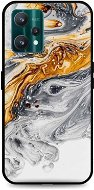 TopQ Kryt LUXURY Realme 9 Pro pevný Marble sivo-zlatý 73289 - Kryt na mobil