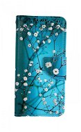 TopQ Puzdro Samsung A20e knižkové Modré s kvetmi 42945 - Puzdro na mobil