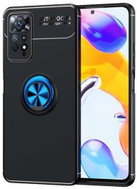TopQ Cover Xiaomi Redmi Note 11 silicone black with blue ring 72718 - Phone Cover
