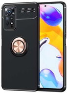 TopQ Cover Xiaomi Redmi Note 11 silicone black with copper ring 72717 - Phone Cover