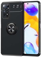 TopQ Cover Xiaomi Redmi Note 11 silicone black with black ring 72715 - Phone Cover