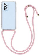 TopQ Cover Samsung A33 5G silicone with pink cord transparent 73964 - Phone Cover
