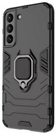 TopQ Cover Samsung S22 Plus durable black with ring 70709 - Phone Cover