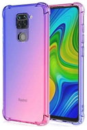 TopQ Cover Xiaomi Redmi Note 9 silicone Shock rainbow blue-pink 50155 - Phone Cover