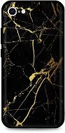 TopQ Cover LUXURY iPhone SE 2022 solid Marble black-gold 74107 - Phone Cover