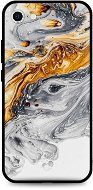 TopQ Cover LUXURY iPhone SE 2022 solid Marble grey-gold 74090 - Phone Cover