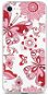 TopQ Kryt iPhone SE 2022 silikón Pink Butterfly 74007 - Kryt na mobil