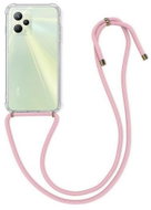 TopQ Cover Realme C35 silicone with pink cord transparent 74377 - Phone Cover