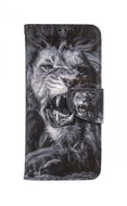 TopQ Case Vivo V23 5G booklet Black and white lion 73612 - Phone Case