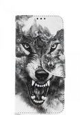 TopQ Case Vivo V23 5G book Black and white wolf 73577 - Phone Case