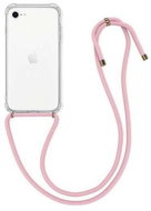TopQ Cover iPhone SE 2022 with pink cord transparent 74629 - Phone Cover