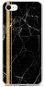 TopQ Kryt STYLE iPhone SE 2022 silikón Mramor čierno-zlatý 74149 - Kryt na mobil