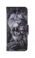 TopQ Case Vivo V21 5G booklet Black and white lion 73556 - Phone Case